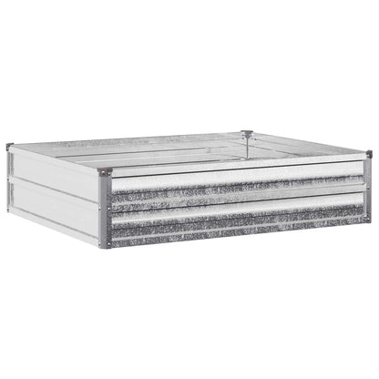 Verhoogd Tuinbed Zilverkleurig 100 x 80 x 24 cm gegalvaniseerd