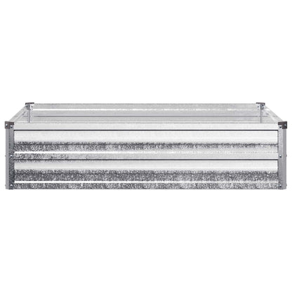 Verhoogd Tuinbed Zilverkleurig 100 x 80 x 24 cm gegalvaniseerd