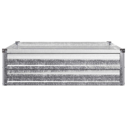 Verhoogd Tuinbed Zilverkleurig 100 x 80 x 24 cm gegalvaniseerd