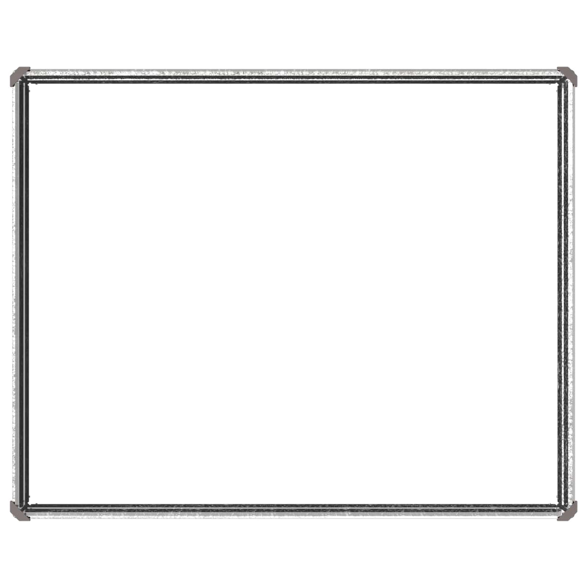 Verhoogd Tuinbed Zilverkleurig 100 x 80 x 24 cm gegalvaniseerd
