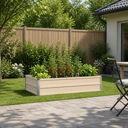 Verhoogd Tuinbed Ivoor 100 x 80 x 24 cm koudgewalst staal