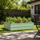 Verhoogd Tuinbed Pastelgroen 100 x 80 x 24 cm koudgewalst staal