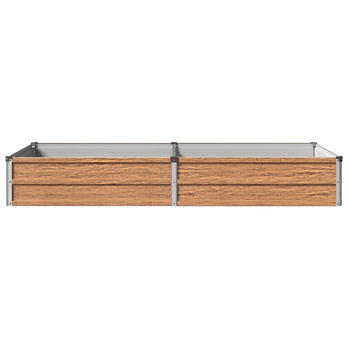 Verhoogd Tuinbed Houtbruin 160 x 80 x 24 cm koudgewalst staal