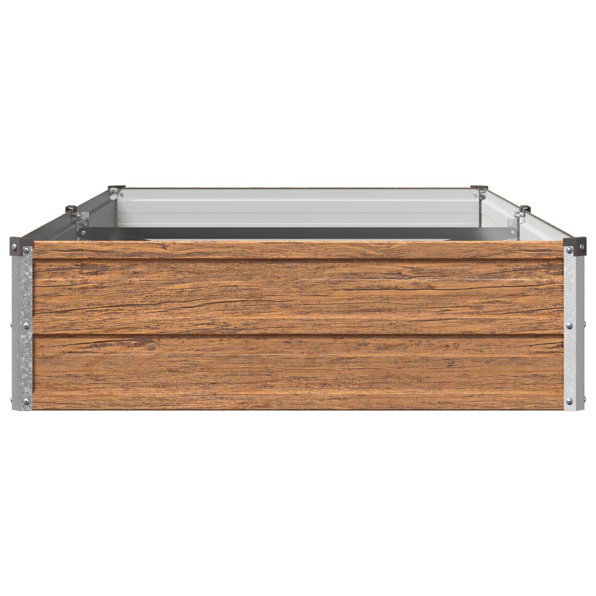 Verhoogd Tuinbed Houtbruin 160 x 80 x 24 cm koudgewalst staal