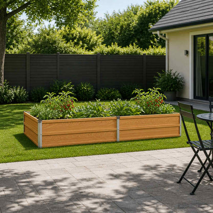 Verhoogd Tuinbed Naturel 160 x 80 x 24 cm koudgewalst staal
