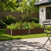 Verhoogd tuinbed 160x80x24 cm staal zwart