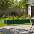 Verhoogd tuinbed 160x80x24 cm groen staal