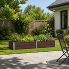 Verhoogd Tuinbed Bruin 160 x 80 x 24 cm koudgewalst staal