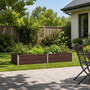 Verhoogd tuinbed 160x80x24 cm bruin staal
