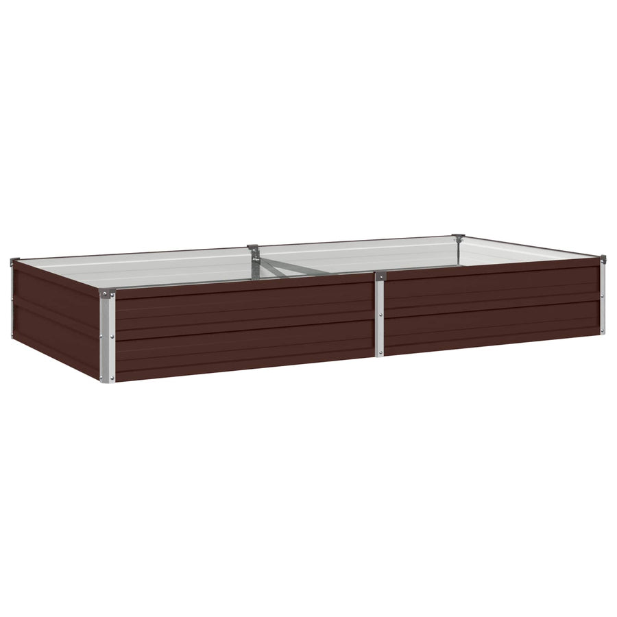 Verhoogd Tuinbed Bruin 160 x 80 x 24 cm koudgewalst staal