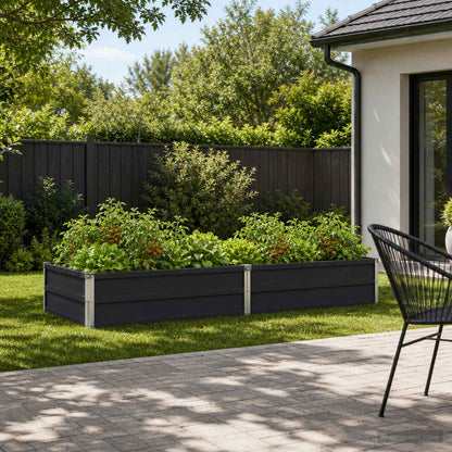 Verhoogd Tuinbed Antracietkleurig 160 x 80 x 24 cm