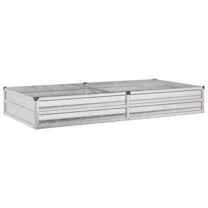 Verhoogd Tuinbed Zilverkleurig 160 x 80 x 24 cm gegalvaniseerd