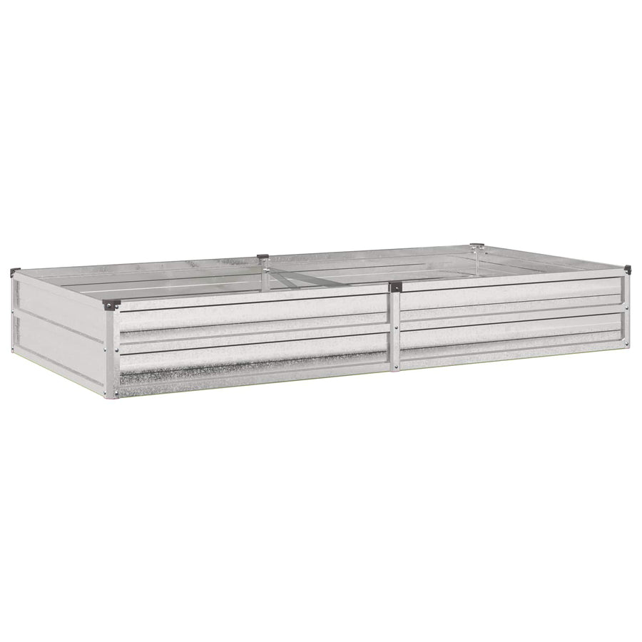 Verhoogd Tuinbed Zilverkleurig 160 x 80 x 24 cm gegalvaniseerd