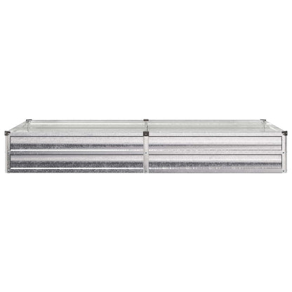 Verhoogd Tuinbed Zilverkleurig 160 x 80 x 24 cm gegalvaniseerd