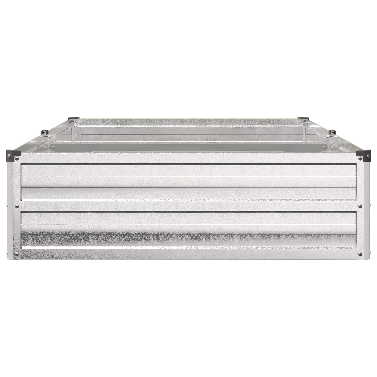 Verhoogd Tuinbed Zilverkleurig 160 x 80 x 24 cm gegalvaniseerd