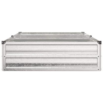 Verhoogd Tuinbed Zilverkleurig 160 x 80 x 24 cm gegalvaniseerd
