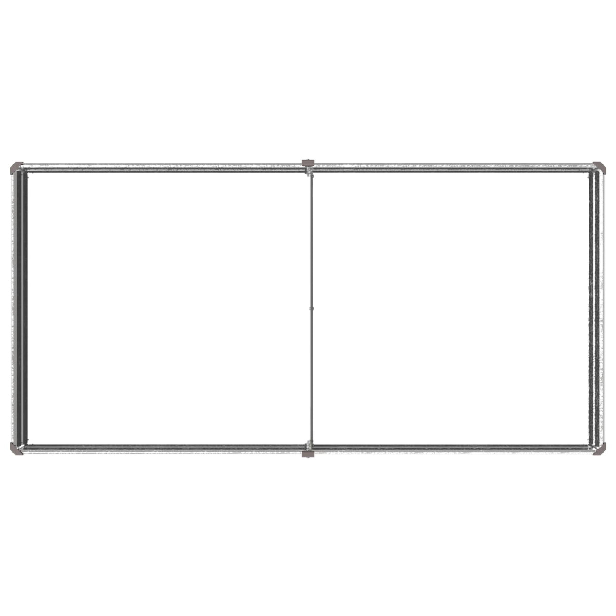 Verhoogd Tuinbed Zilverkleurig 160 x 80 x 24 cm gegalvaniseerd