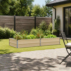 Verhoogd tuinbed 160x80x24 cm ivoor staal