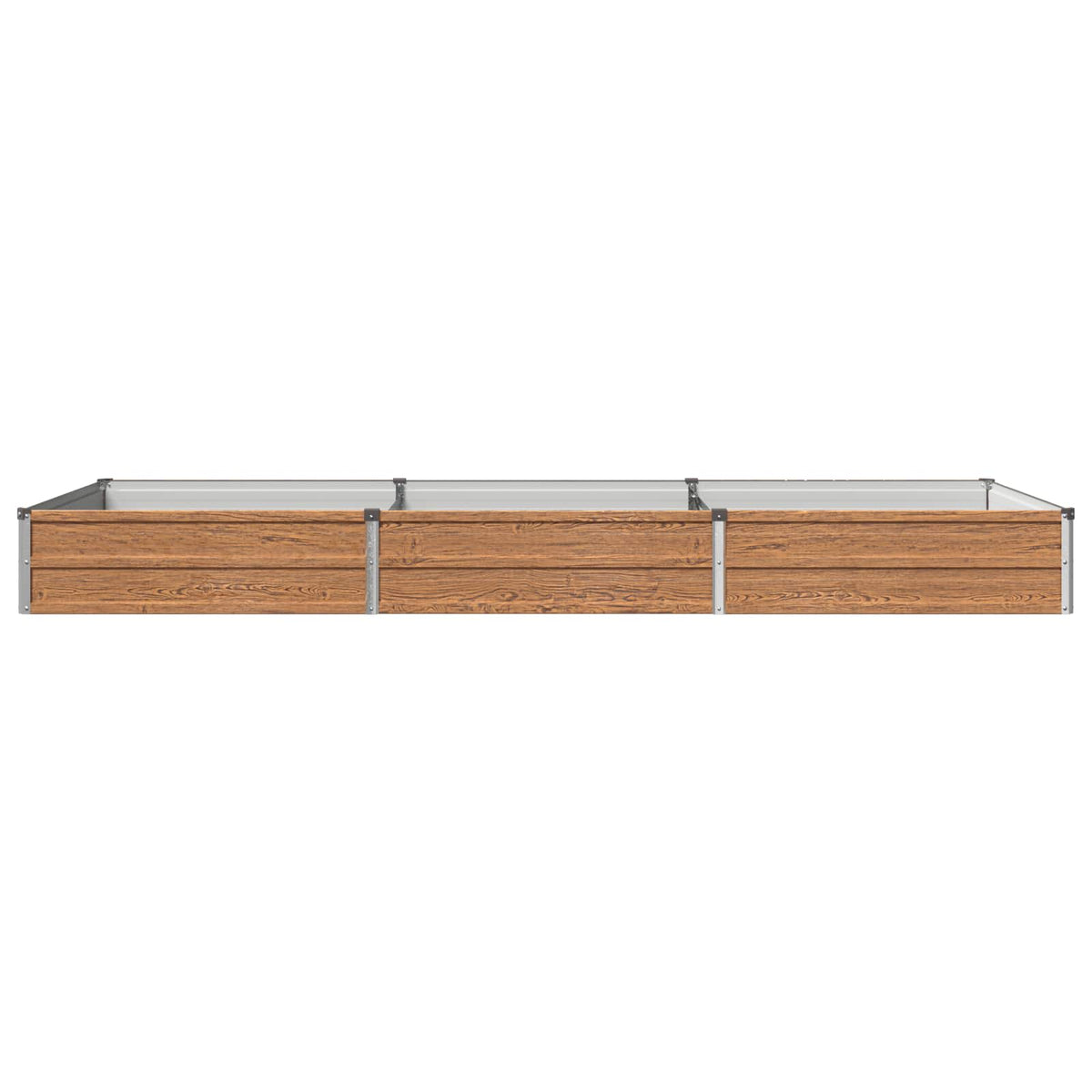 Verhoogd Tuinbed Houtbruin 240 x 80 x 24 cm koudgewalst staal