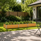 Tuinbed verhoogd 240x80x24 cm staal naturel