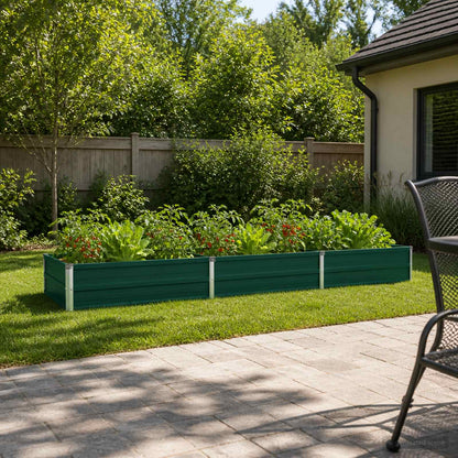 Verhoogd Tuinbed Groen 240 x 80 x 24 cm koudgewalst stalen