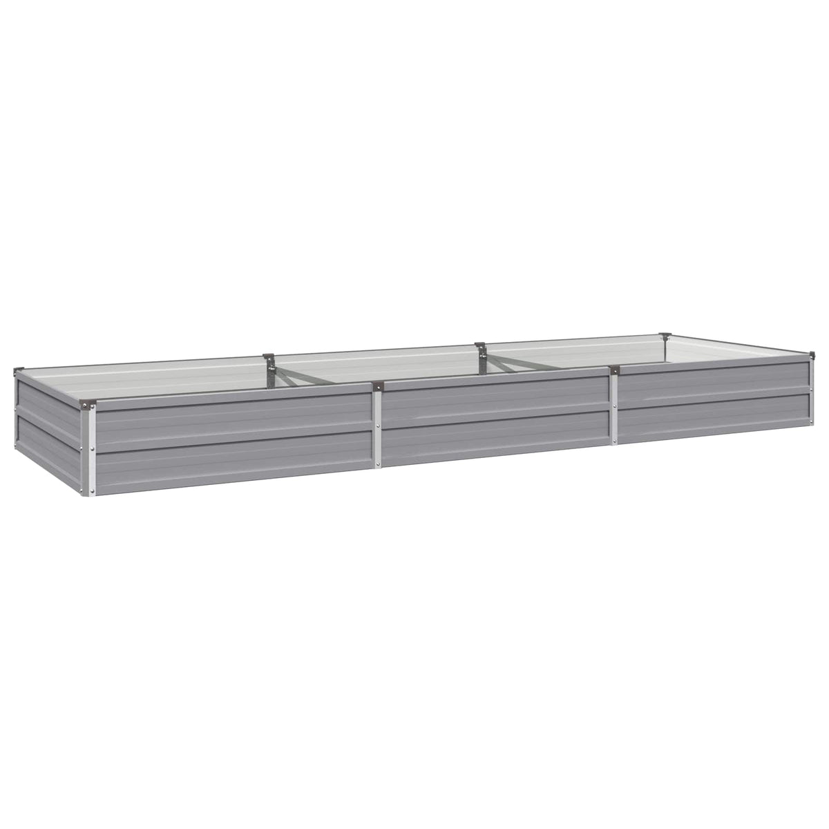 Verhoogd Tuinbed Grijs 240 x 80 x 24 cm koudgewalst staal