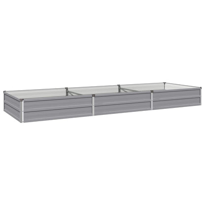 Verhoogd Tuinbed Grijs 240 x 80 x 24 cm koudgewalst staal