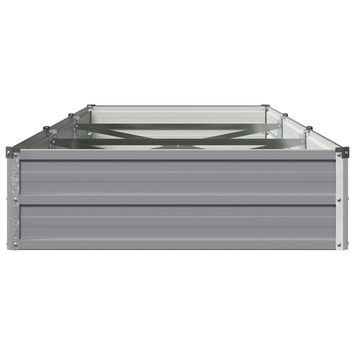 Verhoogd Tuinbed Grijs 240 x 80 x 24 cm koudgewalst staal