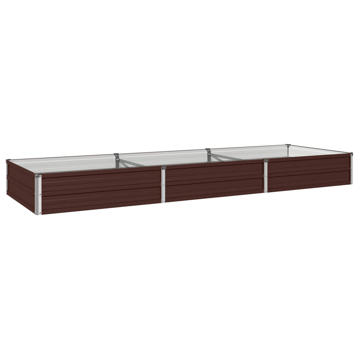 Verhoogd Tuinbed Bruin 240 x 80 x 24 cm koudgewalst staal