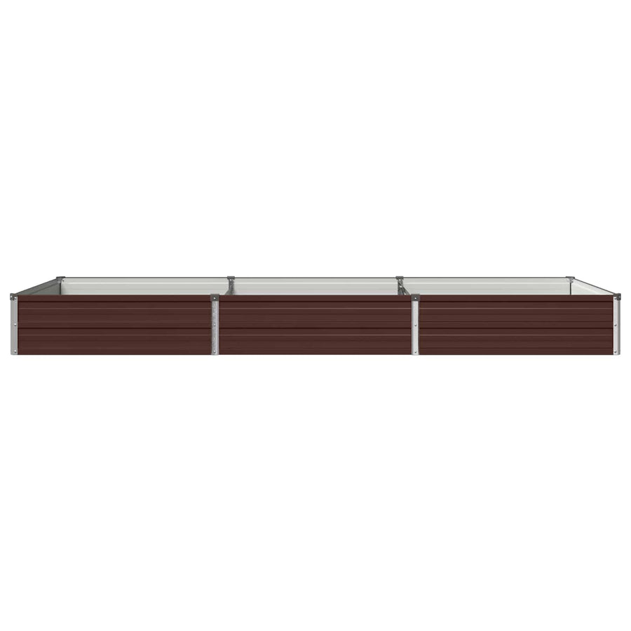 Verhoogd Tuinbed Bruin 240 x 80 x 24 cm koudgewalst staal