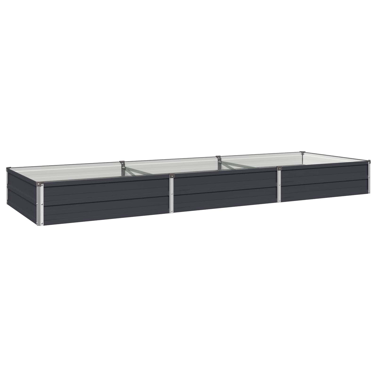 Verhoogd Tuinbed Antracietkleurig 240 x 80 x 24 cm