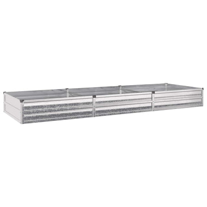 Verhoogd Tuinbed Zilverkleurig 240 x 80 x 24 cm gegalvaniseerd
