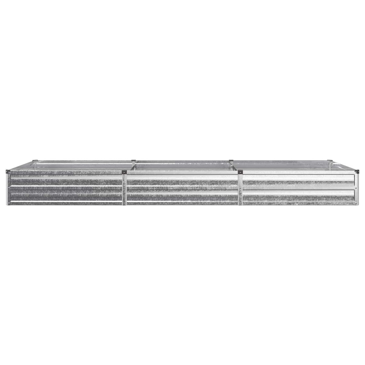 Verhoogd Tuinbed Zilverkleurig 240 x 80 x 24 cm gegalvaniseerd