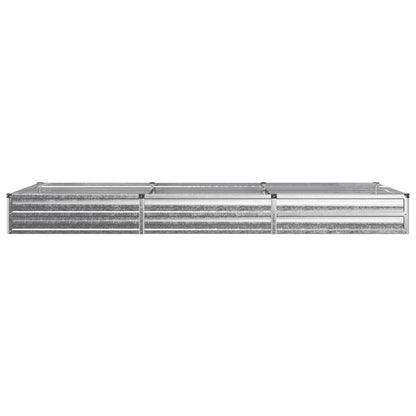Verhoogd Tuinbed Zilverkleurig 240 x 80 x 24 cm gegalvaniseerd