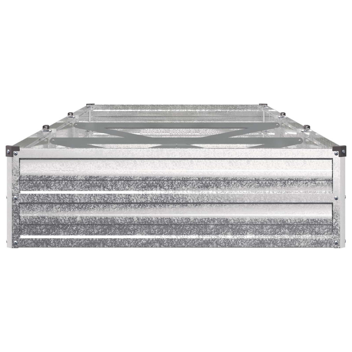 Verhoogd Tuinbed Zilverkleurig 240 x 80 x 24 cm gegalvaniseerd