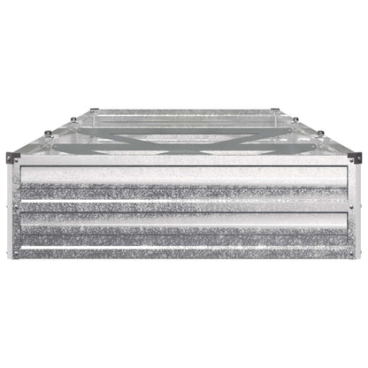 Verhoogd Tuinbed Zilverkleurig 240 x 80 x 24 cm gegalvaniseerd