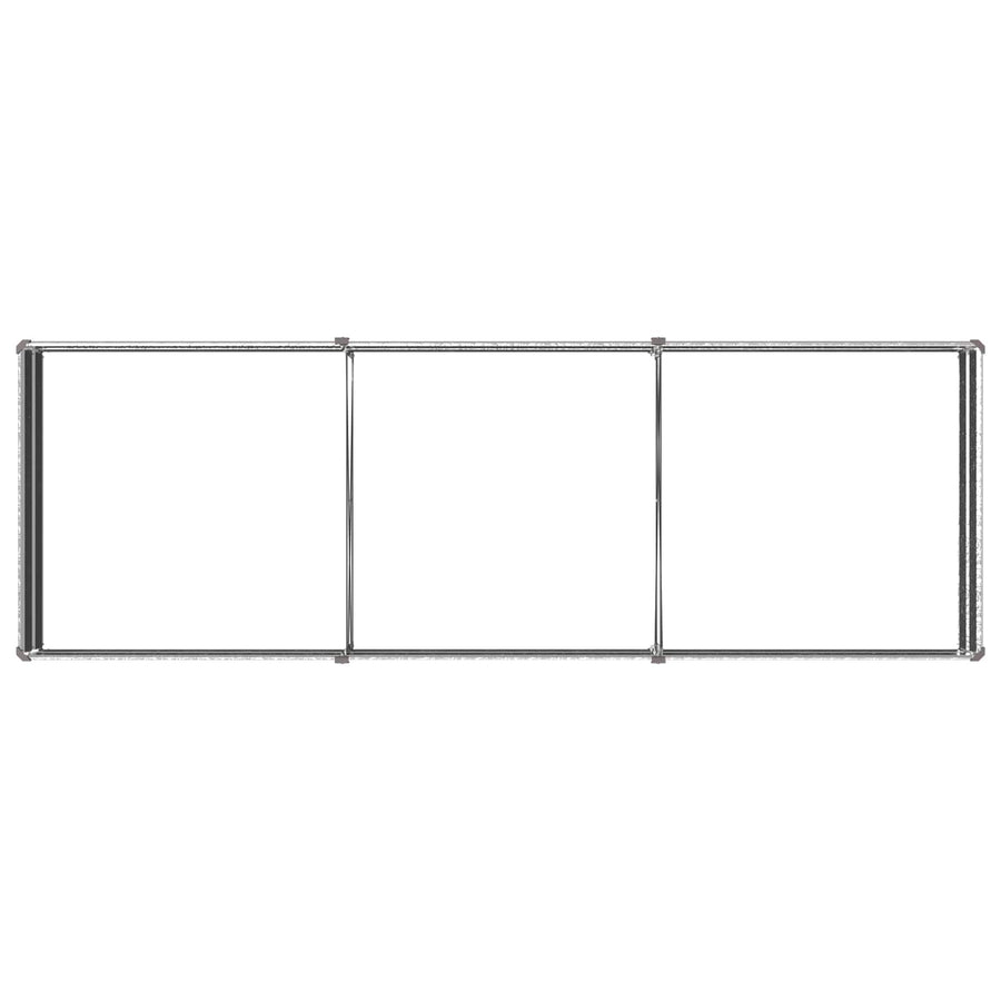 Verhoogd Tuinbed Zilverkleurig 240 x 80 x 24 cm gegalvaniseerd