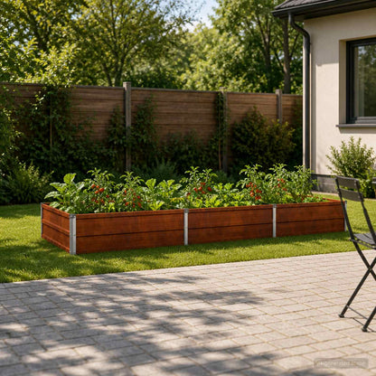 Verhoogd Tuinbed Roestig 240 x 80 x 24 cm corton