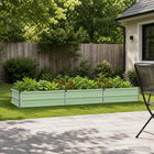 Verhoogd tuinbed 240x80x24 cm pastelgroen staal