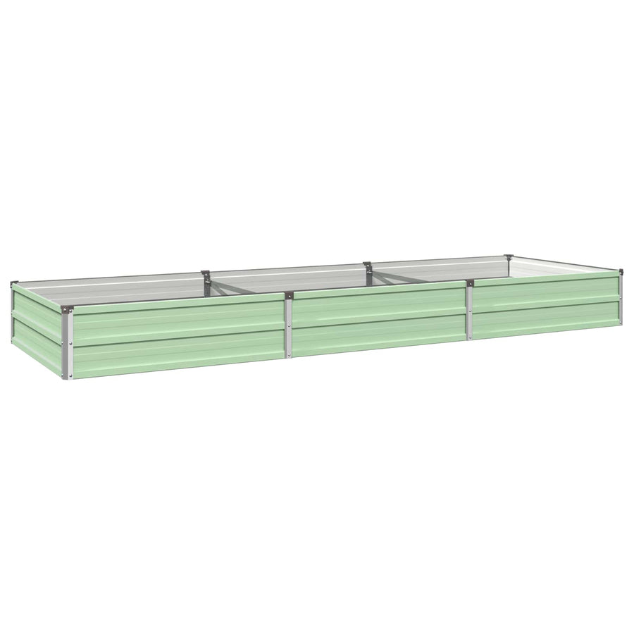 Verhoogd Tuinbed Pastelgroen 240 x 80 x 24 cm koudgewalst staal