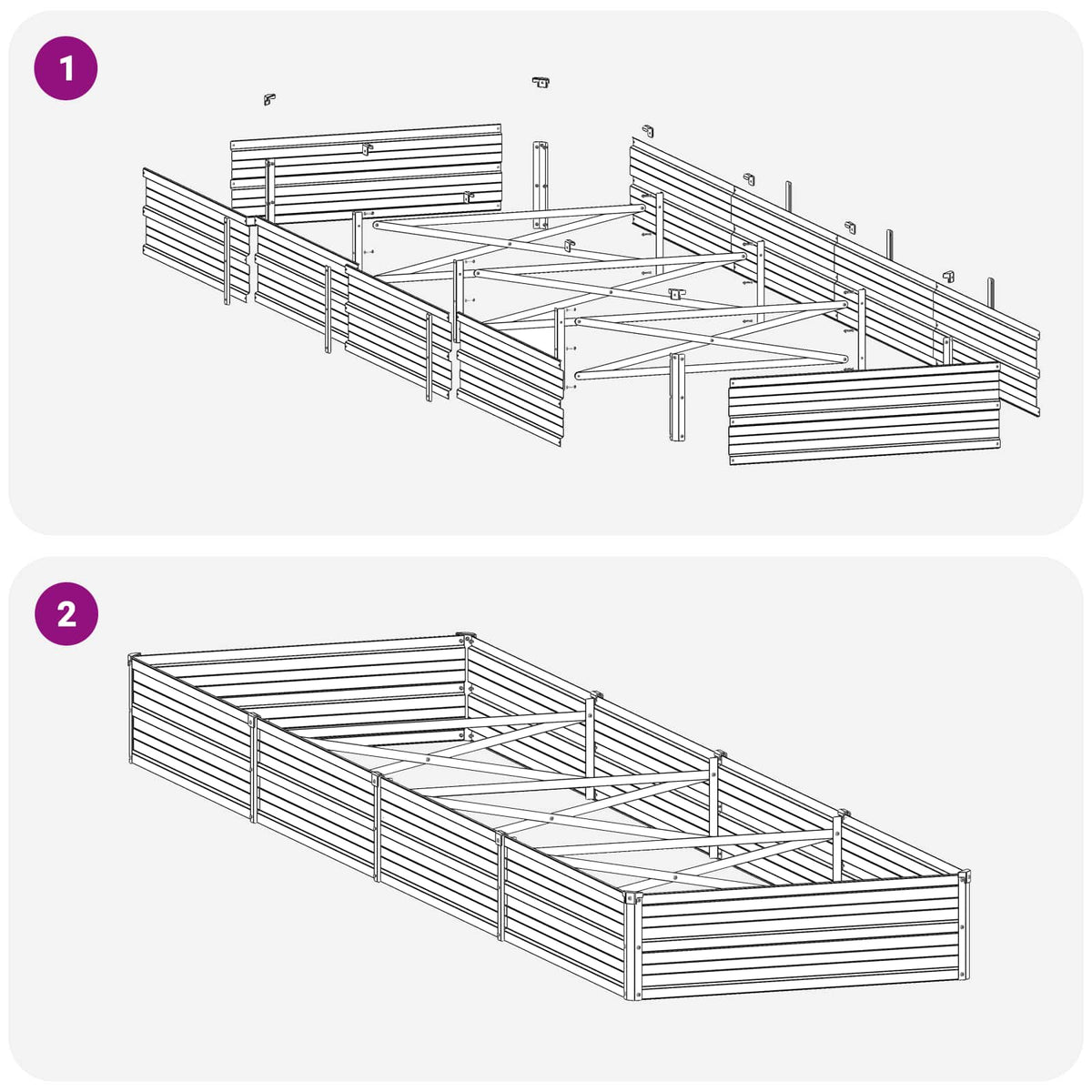 Verhoogd Tuinbed Groen 320 x 80 x 24 cm koudgewalst stalen