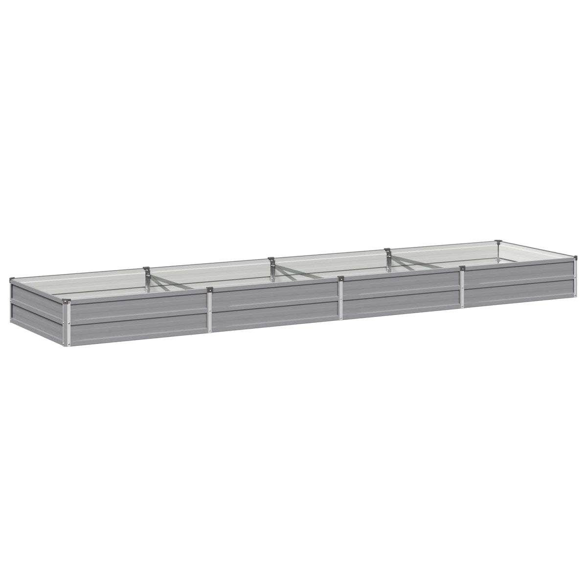 Verhoogd Tuinbed Grijs 320 x 80 x 24 cm koudgewalst staal