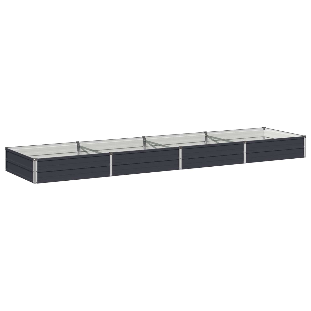 Verhoogd Tuinbed Antracietkleurig 320 x 80 x 24 cm