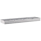 Tuinbed verhoogd 320x80x24 cm zilver gegalvaniseerd staal