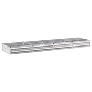 Tuinbed verhoogd 320x80x24 cm zilver gegalvaniseerd staal