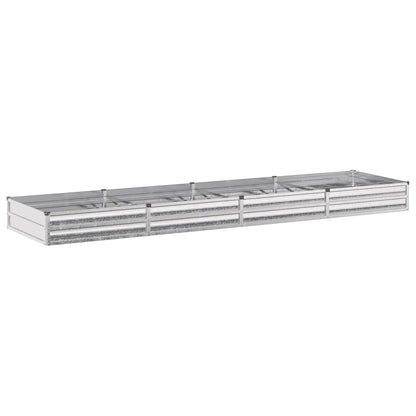 Verhoogd Tuinbed Zilverkleurig 320 x 80 x 24 cm gegalvaniseerd