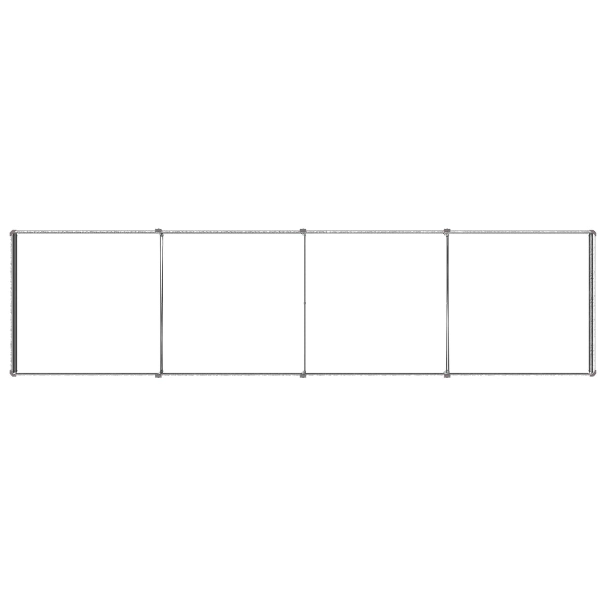 Verhoogd Tuinbed Zilverkleurig 320 x 80 x 24 cm gegalvaniseerd