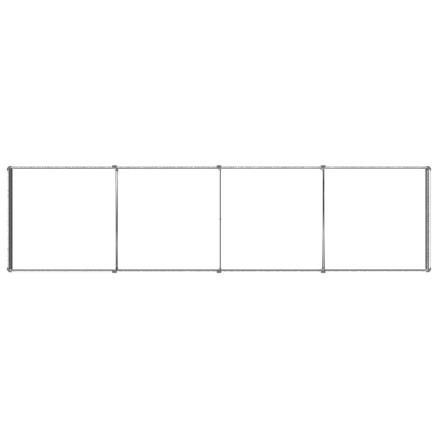 Verhoogd Tuinbed Zilverkleurig 320 x 80 x 24 cm gegalvaniseerd