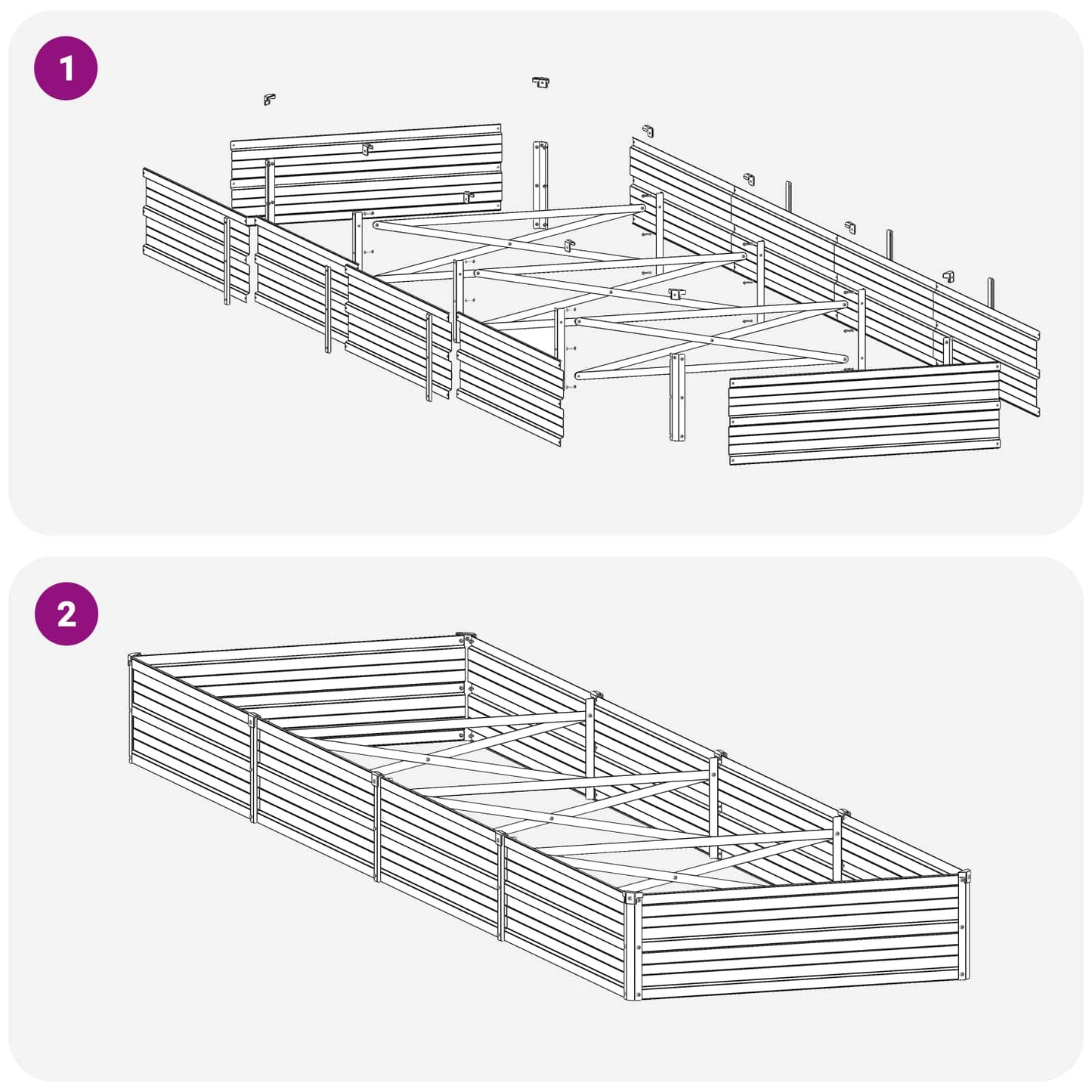 Verhoogd Tuinbed Roestig 320 x 80 x 24 cm corton