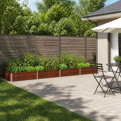 Verhoogd Tuinbed Roestig 320 x 80 x 24 cm corton